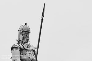 Statue of Magnus the Viking on Largs Promenade